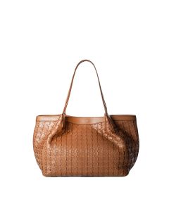 Serapian Mosaico Woven Leather Small Secret Tote Bag