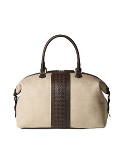 Serapian Canvas & Cachemire Leather Travel Bag