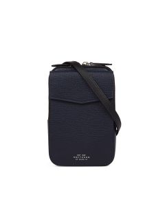 Smythson Ludlow Crossbody Pouch Navy