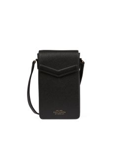 Smythson Panama Envelope Phone Case with Strap