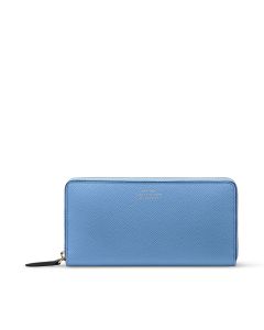 Smythson Panama Large Zip Wallet