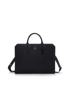 TUMI Turin Savona Slim Leather Brief Black