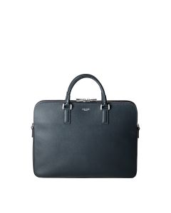 Serapian Evolution Slim Double Zip Leather Briefcase