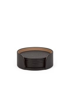 Smythson Panama Leather Coaster Set