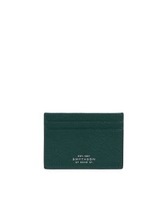Smythson Panama Flat Card Case Forest Green